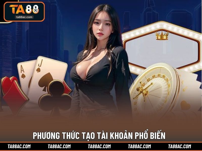 Phương thức tạo tài khoản phổ biến